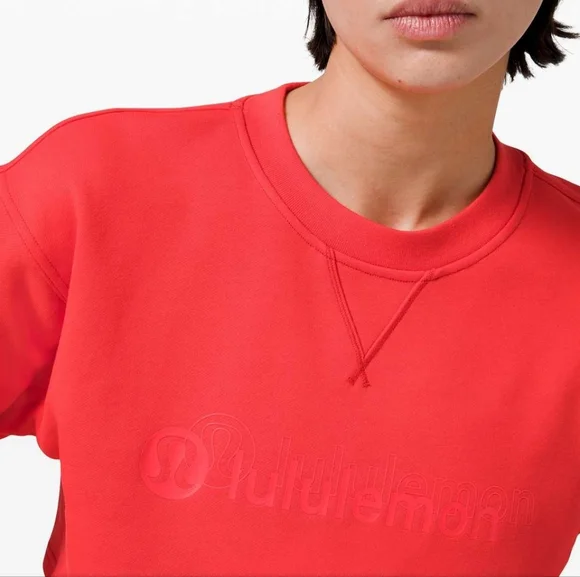 Lululemon All Yours Cropped Crew *Lunar New Year in Love Red - Picture 3 of 11